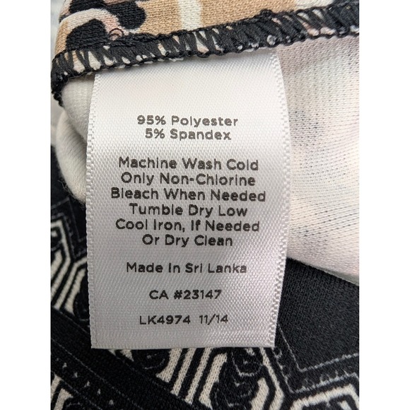 Talbots Women's Leopard Skirt Size 12 Beige Black Pencil Knee Length Mob Wife - Picture 9 of 10